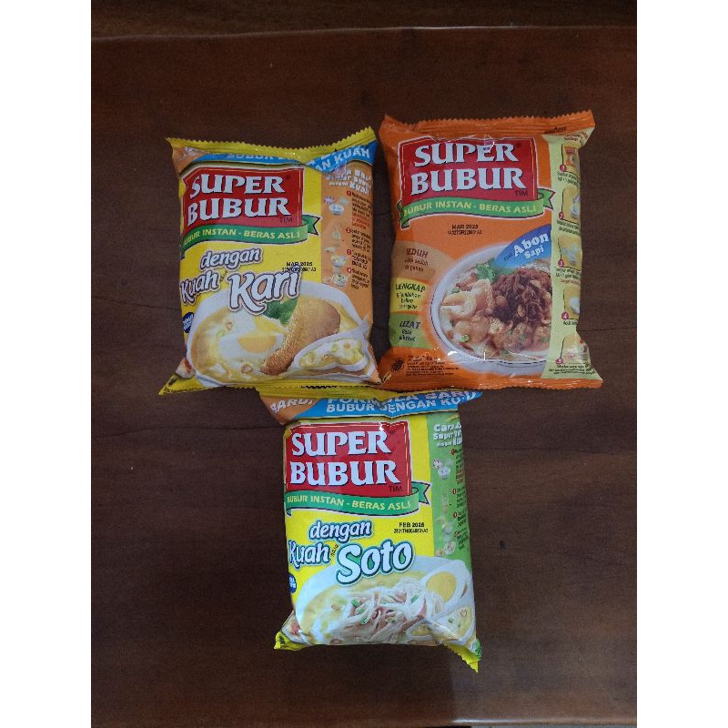 

Super Bubur Abon Ayam/Kari Ayam/Soto