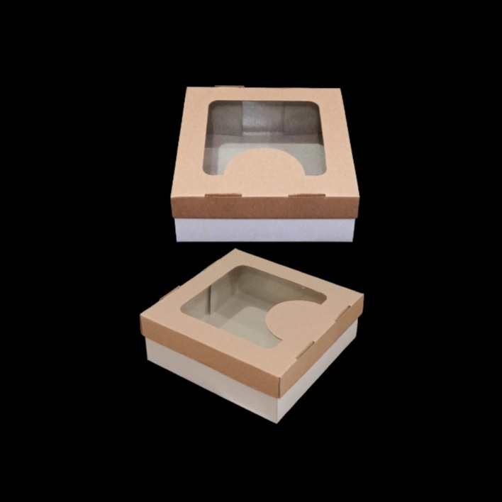 

(10 pcs) Box 22x22x8cm Kardus Kue Hampers Dus Parcel Brownies Lapis Legit