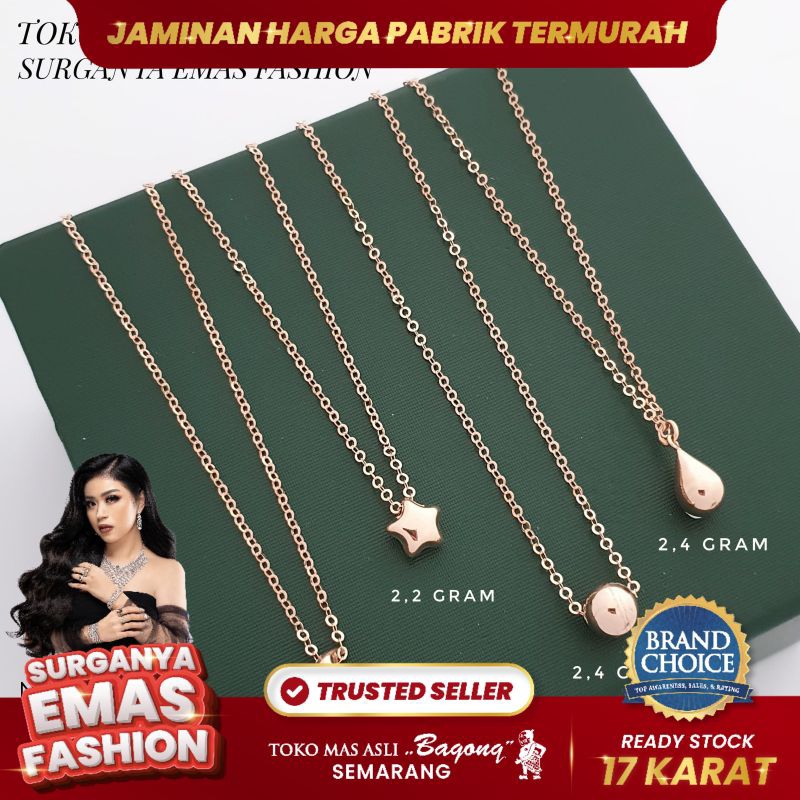 KALUNG FASHION KOREA 17K/750- ASLI BAGONG GOLD BAGONG EMAS