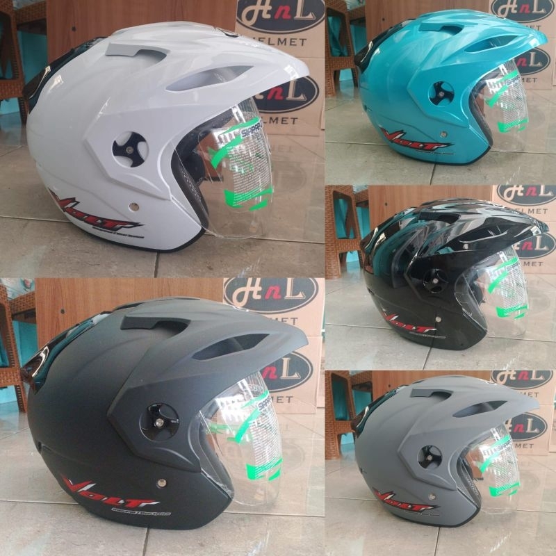 Helm Vog Volt Solid Double Visor Original