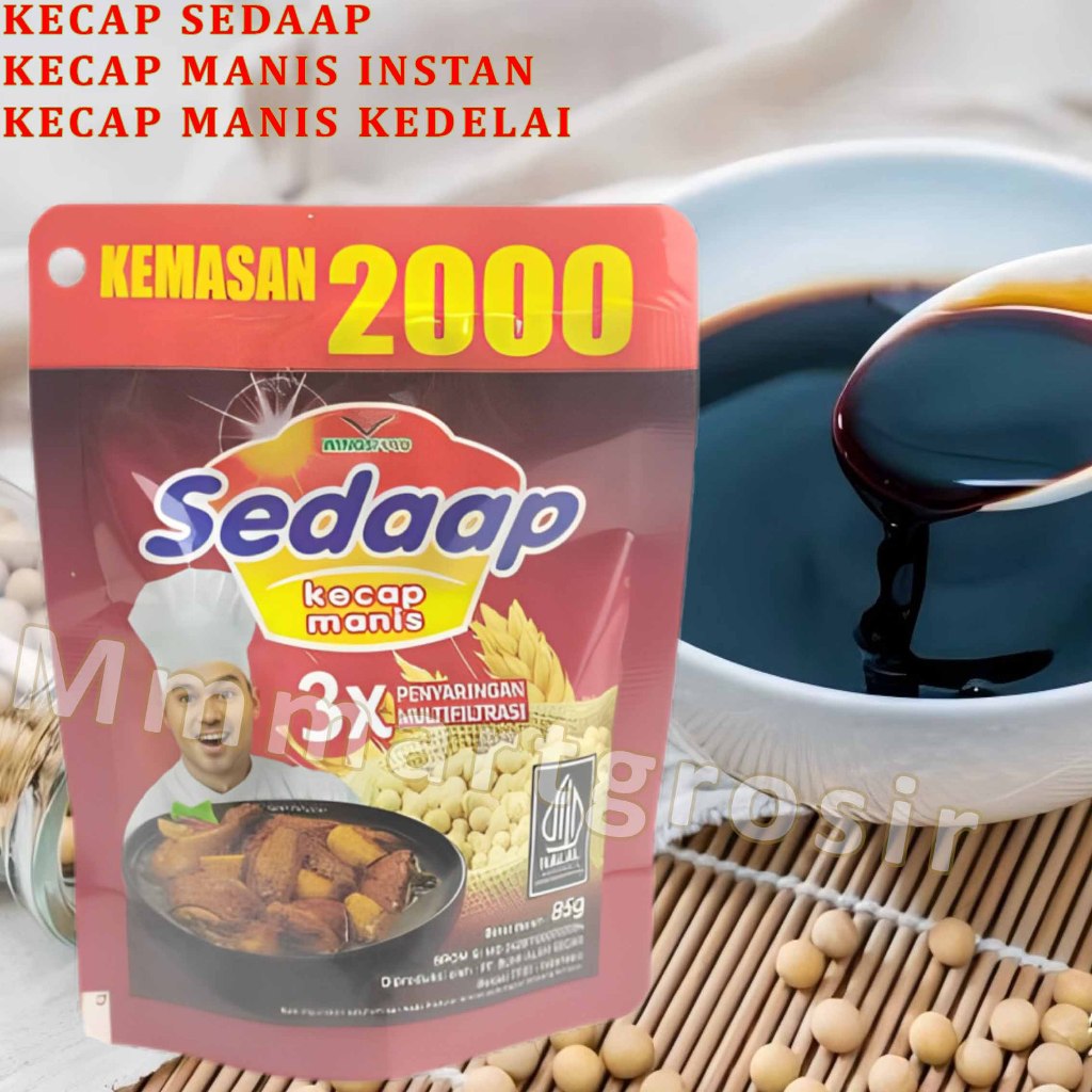 

Kecap Sedaap / Kecap Manis Kedelai Hitam / Kecap Manis Instan / 77gr