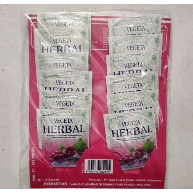 

Vegeta herbal isi 12 Sachet.