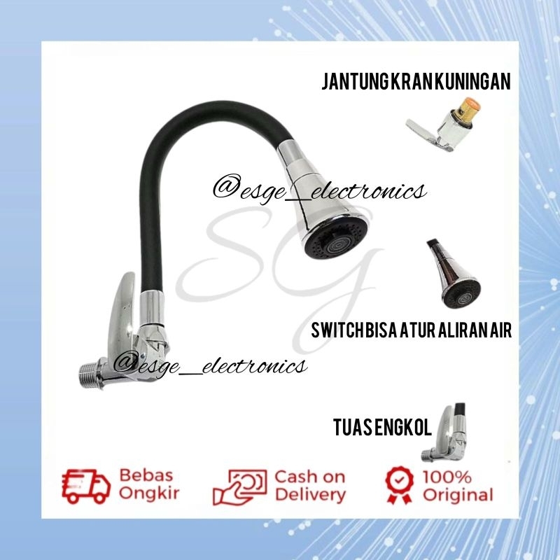KRAN ANGSA DAPUR KRAN WASTAFEL KRAN BAK CUCI PIRING KRAN FLEXIBLE KRAN CUCI PIRING KRAN TEROMPET OND