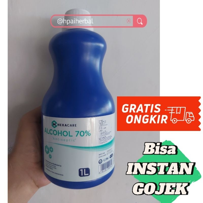 Alkohol 1 Liter 70% Hexacare Desinfectan