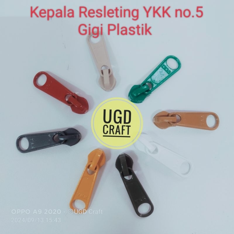 (6pcs) Kepala Resleting YKK no 5 Original
