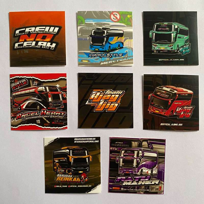 

STIKER BUS TELOLET BASURI (Versi Kotak)