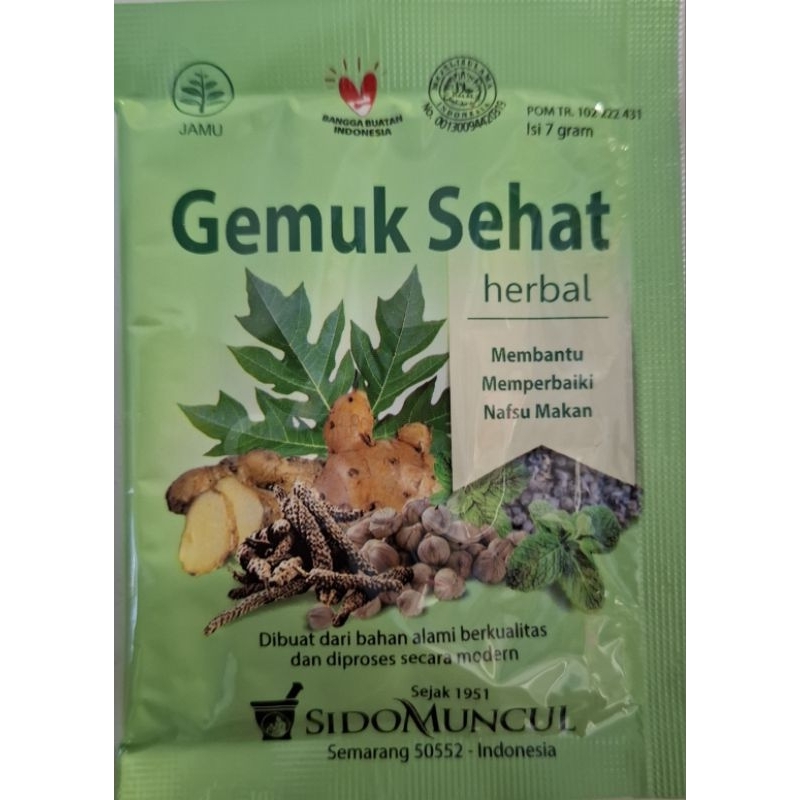 

Gemuk Sehat Isi 10 Sachet Sidomuncul