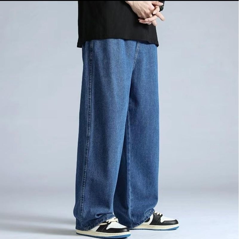 Celana Jeans Korean Style Loose Pant / Celana Panjang Pria Longgar / Celana Jeans Pria Gombrang