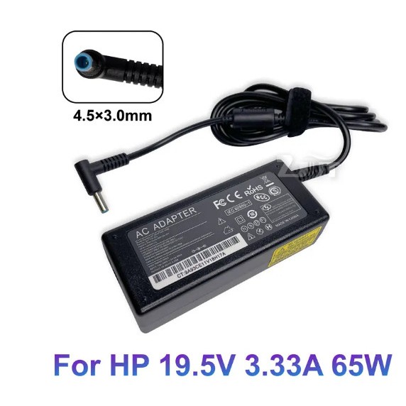 ORIGINAL CASAN CHARGER ADAPTOR HP SLEEKBOOK 19,5V 3,33A BLUE PIN JARUM PIN BIRU
