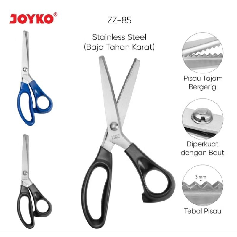 

SCISSORS/GUNTING ZIG ZAG JOYKO ZZ-85 BESAR