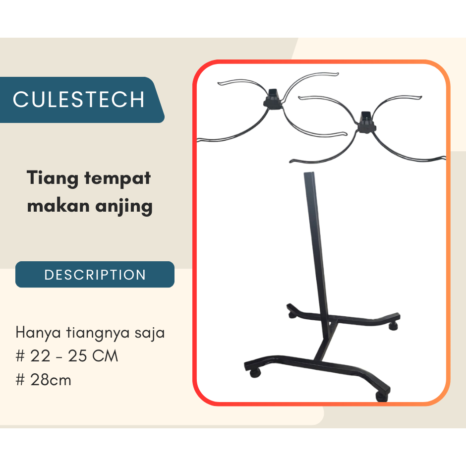 Tiang tempat makan anjing adjustable octagon Tempat makan Hewan