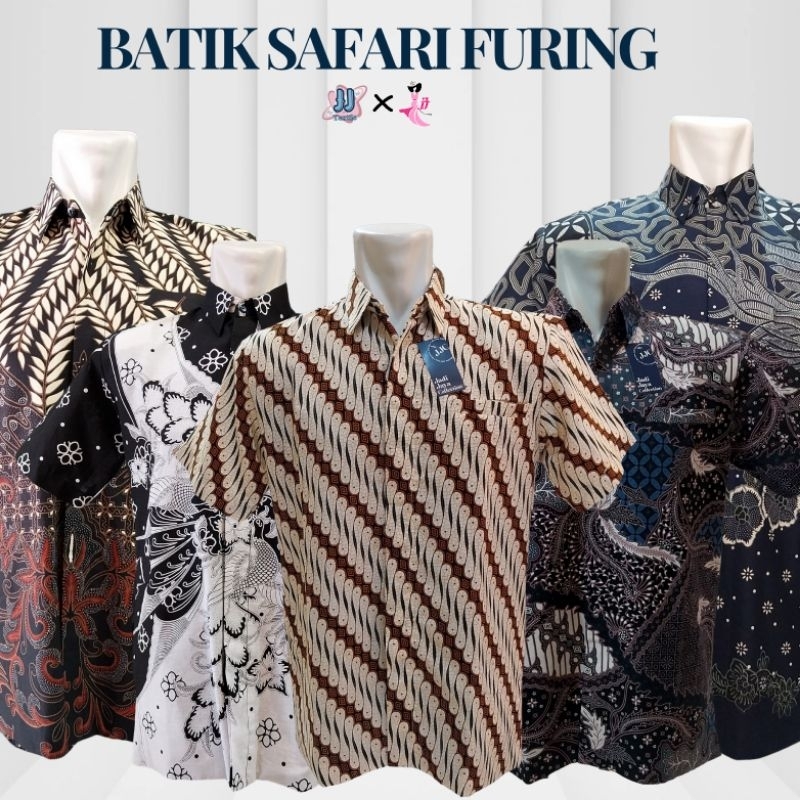 batik lengan pendek pria / batik dewasa lengan pendek / batik furing pria / kemeja batik lengan pend