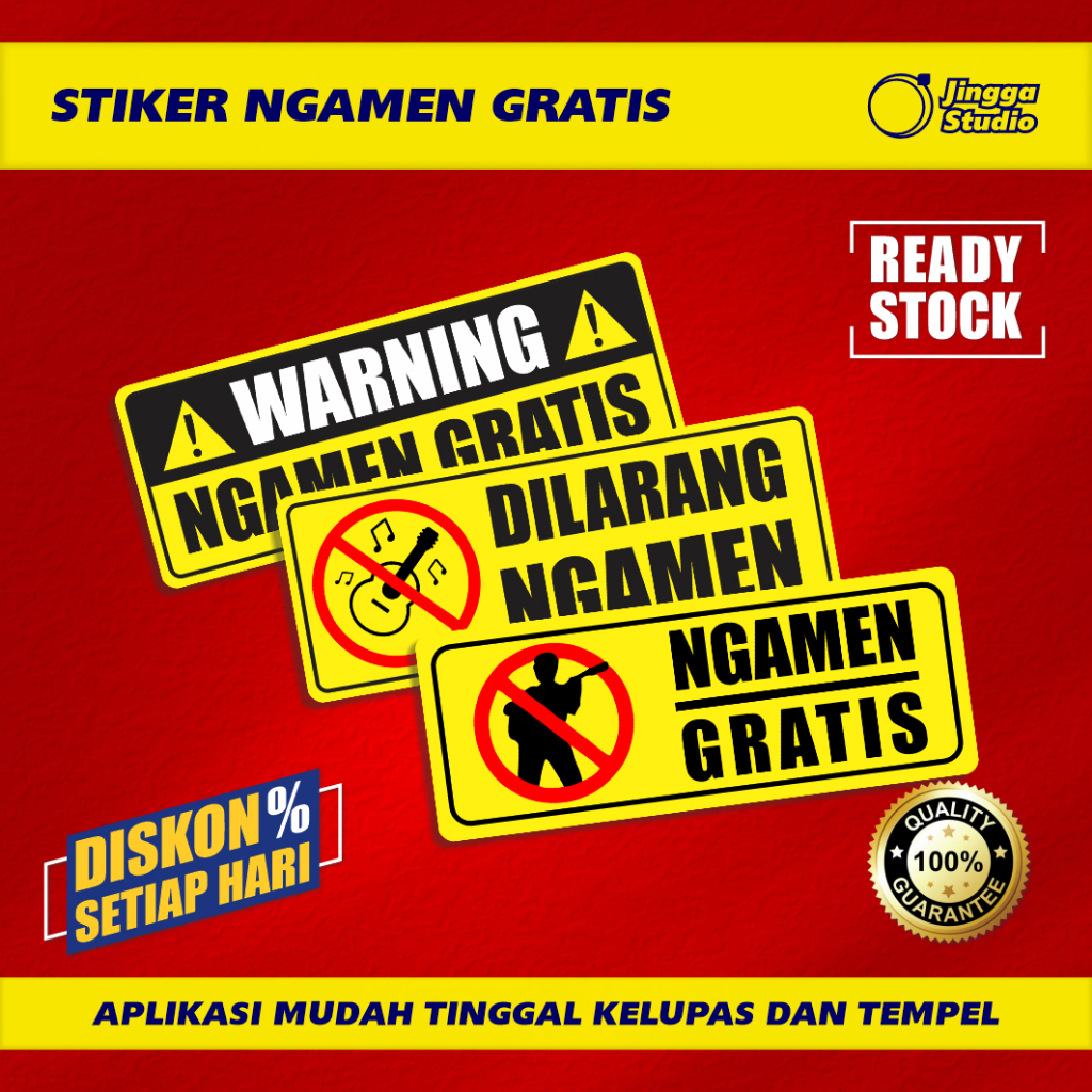 Stiker Ngamen Gratis Dilarang Ngamen