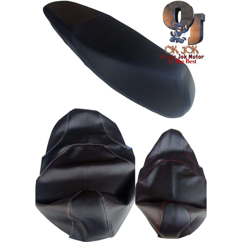 Kulit Jok Motor Beat Variasi/Sarung Jok Motor Beat Jahit/Cover Jok