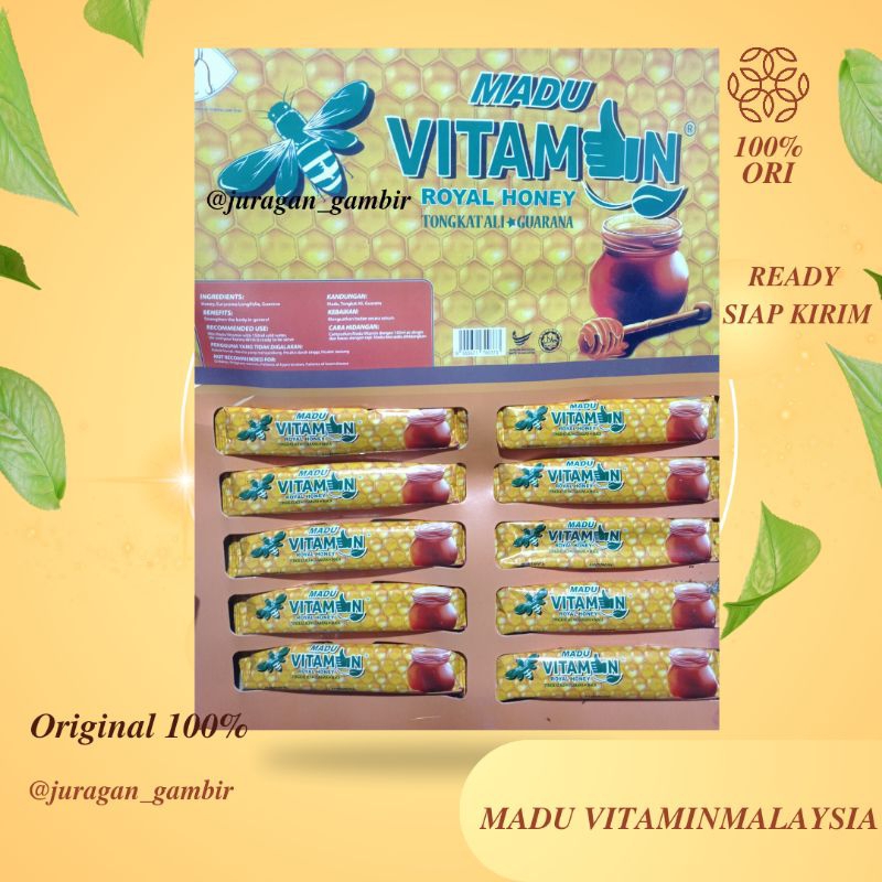 

Vitamin Madu Malaysia Isi 10 bks