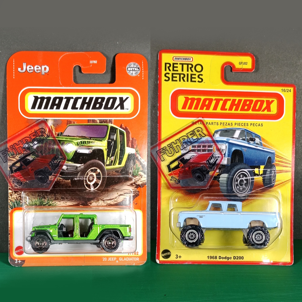 Matchbox 20 Jeep Gladiator Hijau