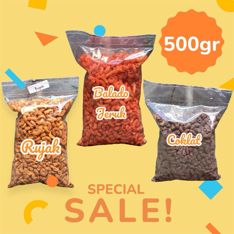 

MAKARONI COKLAT BALADO JERUK RUJAK 500gr MURAH GLOSIR