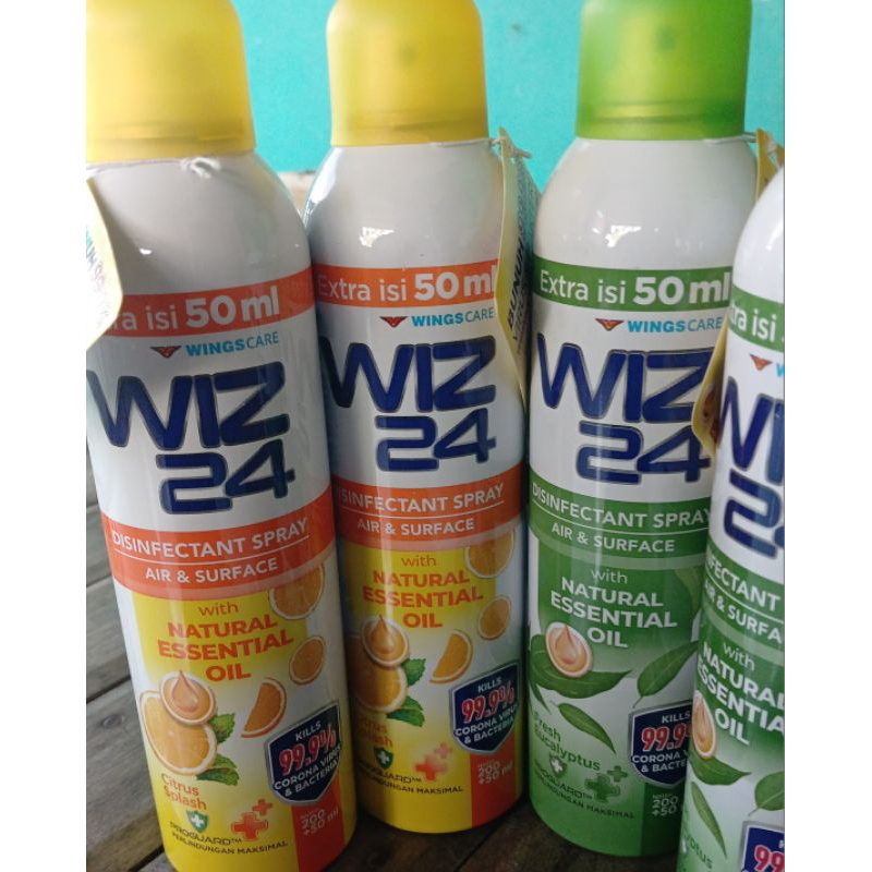 wiz24 desinfektan spray,,200+50ml.banded per 4pcs(random)