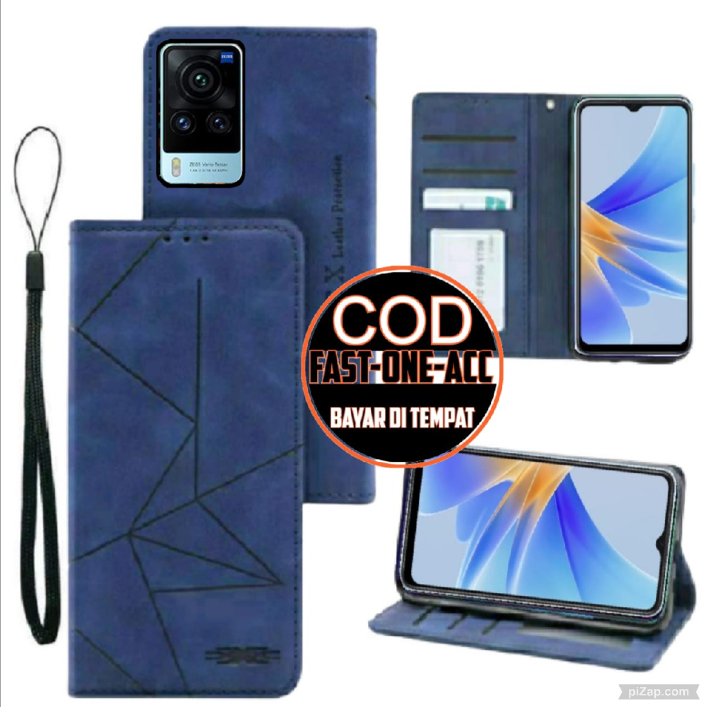 CASE HP VIVO X60 PRO Case Flip Motif Dompet Casing HP Flip Motif Wallet Leather