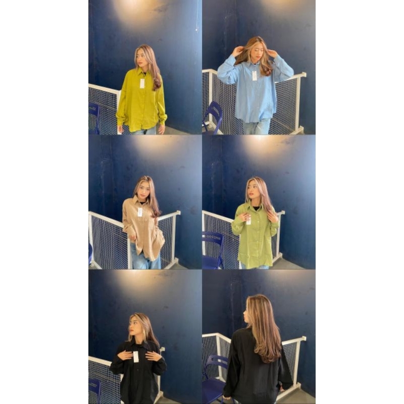kemeja wanita lengan panjang/atasan wanita lengan panjang/kemeja cewek/atasan cewek lengan panjang
