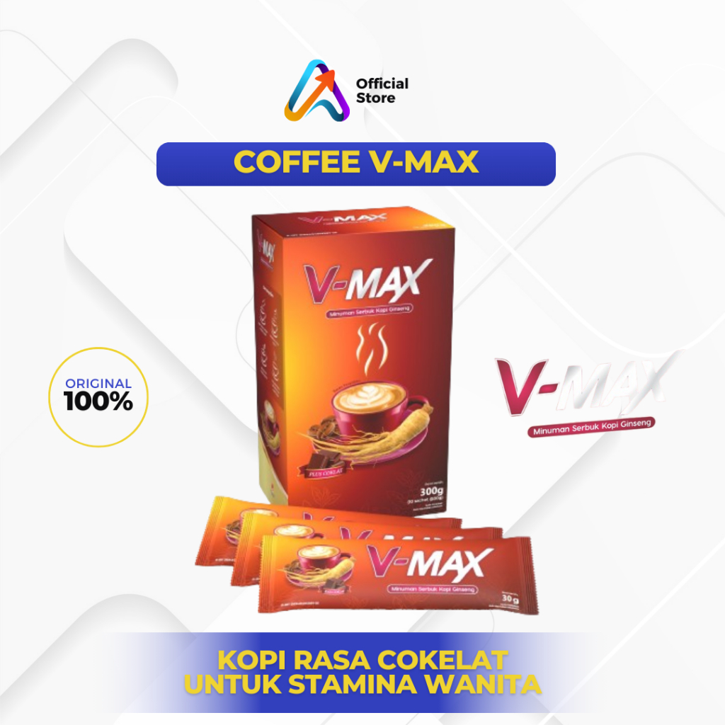 

V-MAX Minumuan Cokelat Khusus Wanita 1box Isi 10 sachet Original - Albata Official Store
