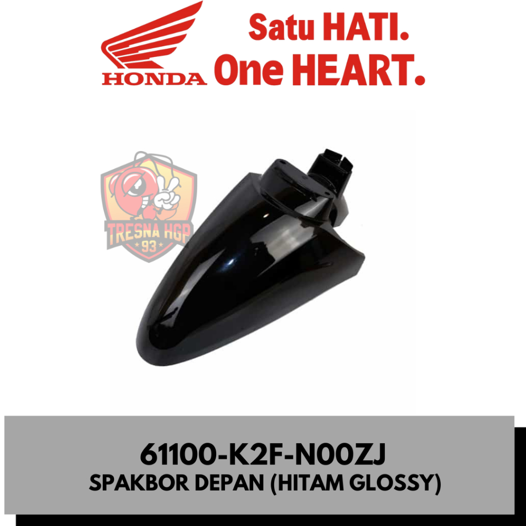 61100-K2F-N00ZJ SPAKBOR DEPAN (HITAM GLOSSY) NEW SCOOPY ESP K2F ORIGINAL | FENDER FRONT 61100K2FN00Z