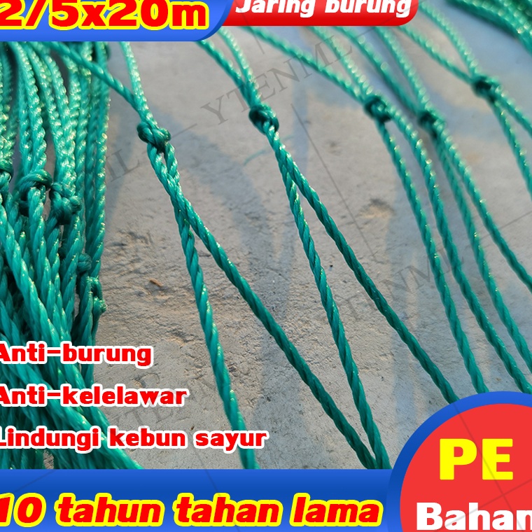 New Promo Tahan lama selama 1 tahun untuk mencegah burung masuk Jaring burung jaring padi Jaring Kan