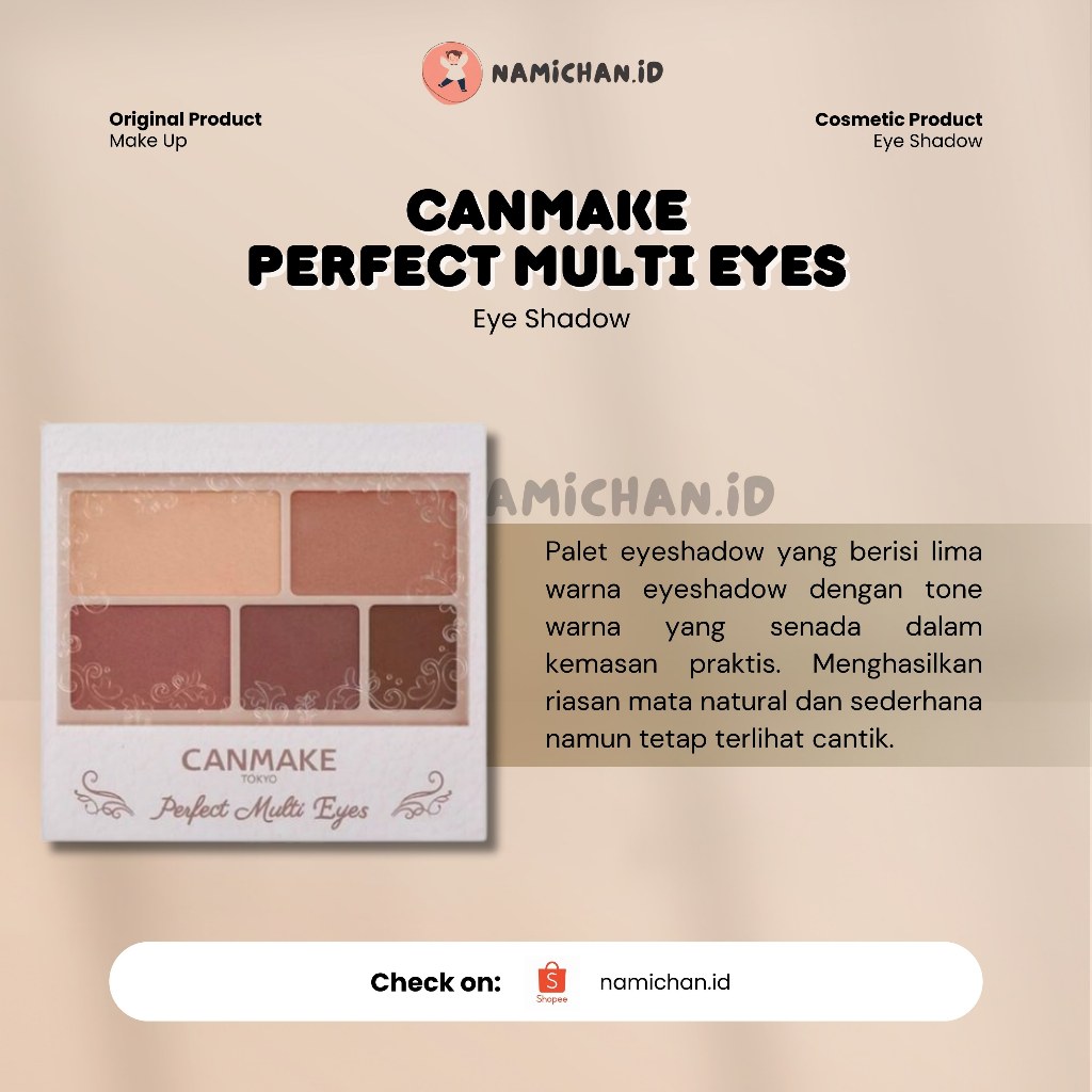 [ Ready Stock ] Canmake Perfect Multi Eyes Eyeshadow | Canmake Eyeshadow | Canmake Tokyo Original Je