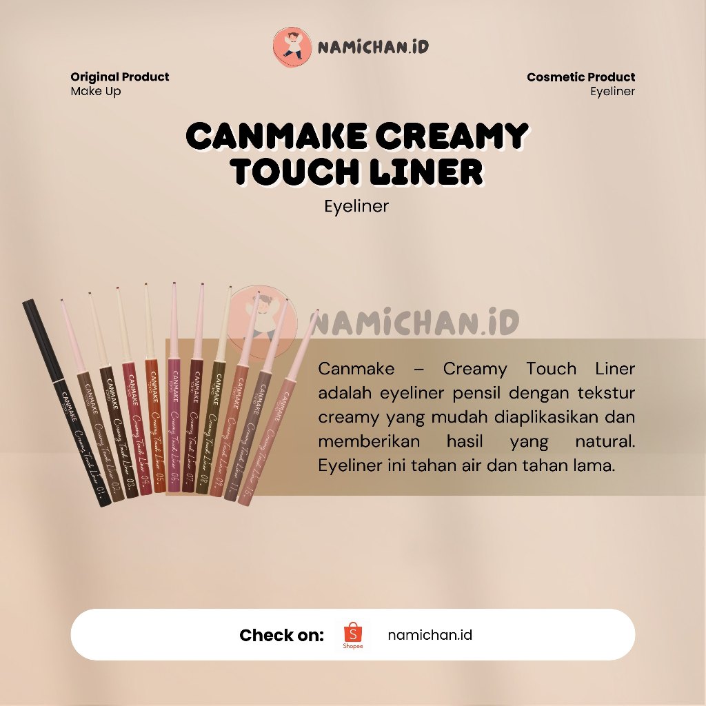 [ Ready Stock ] Canmake Creamy Touch Liner | Canmake Eyeliner | Canmake Tokyo Original | Canmake Ori
