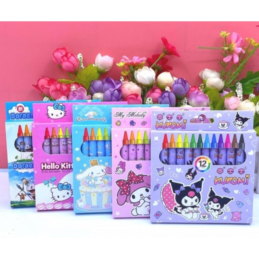 

Alat Tulis Crayon Pastel Sanrio 12 Warna Alat Tulis Anak Sekolah/Crayon Pewarna 12 Warna