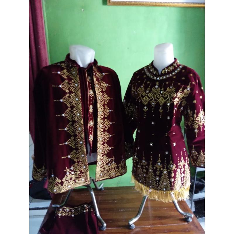 BAJU PENGANTIN PALEMBANG BORDIRAN