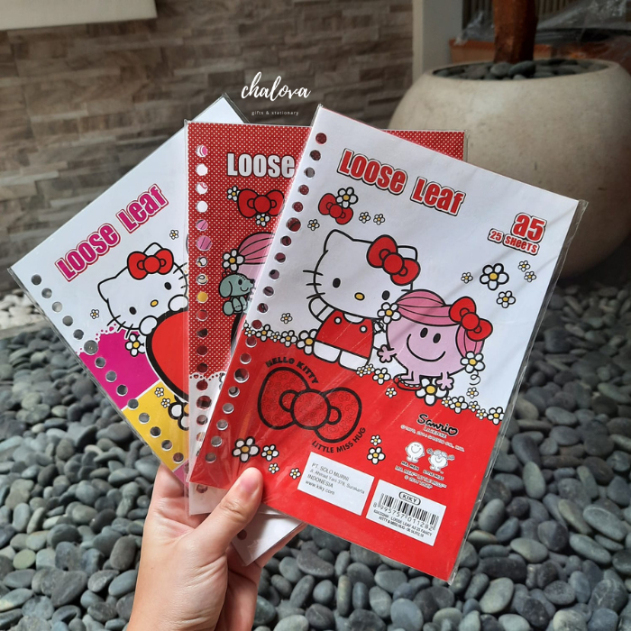 

[PAK] LOOSE LEAF FANCY KARTUN KIKY A5-25 LEMBAR / KERTAS BINDER / ISI BINDER