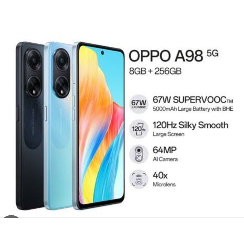OPPO A98 5G RAM 8 256GB ORIGINAL GARANSI RESMI OPPO