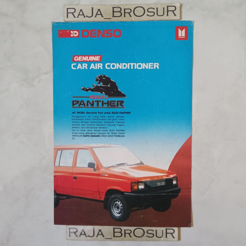 Poster brosur katalog iklan flyer jadul lawas Isuzu Panther Kotak Genuine Car AC Air Conditioner Nip