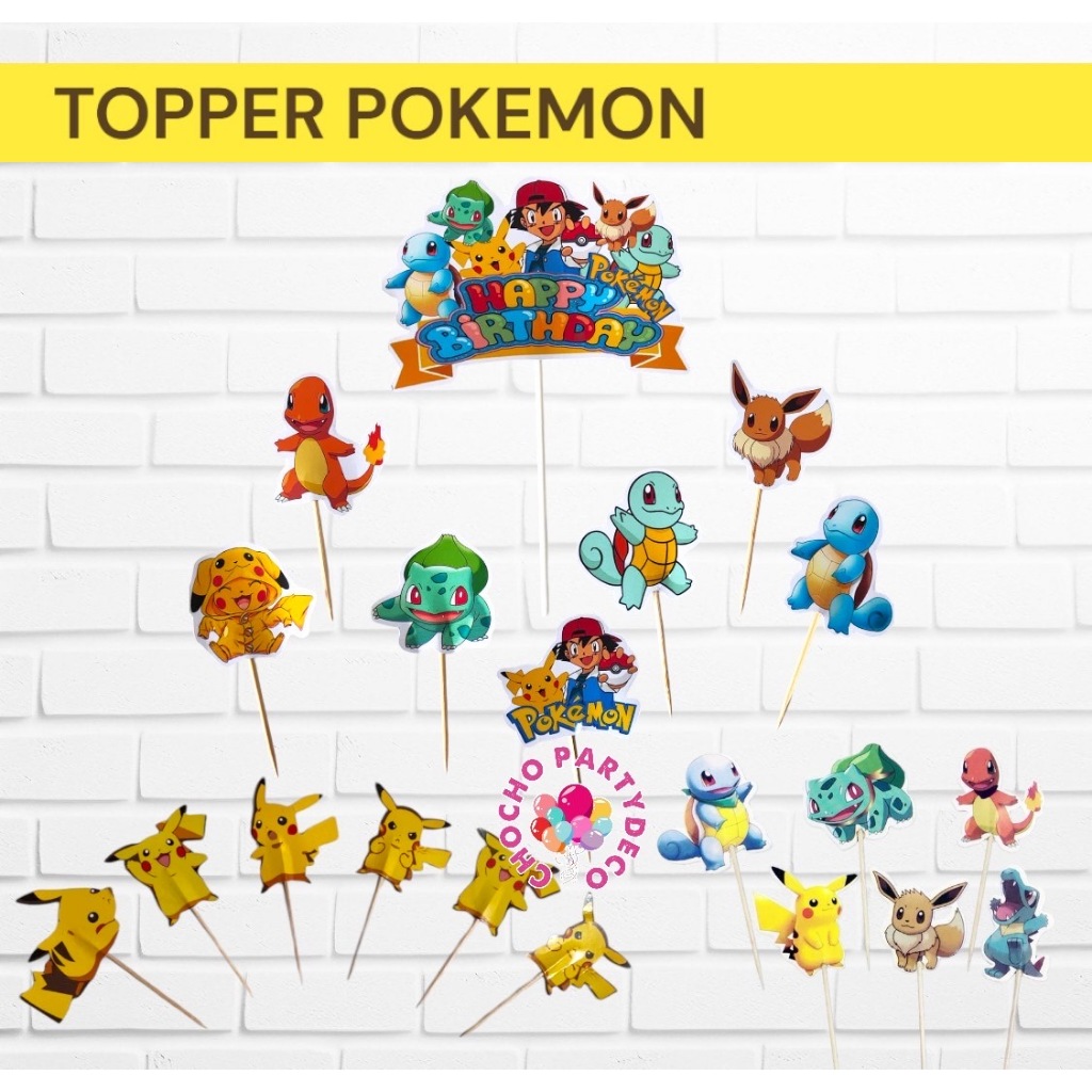 Topper POKEMON / Topper Kue Pokemon Pikachu