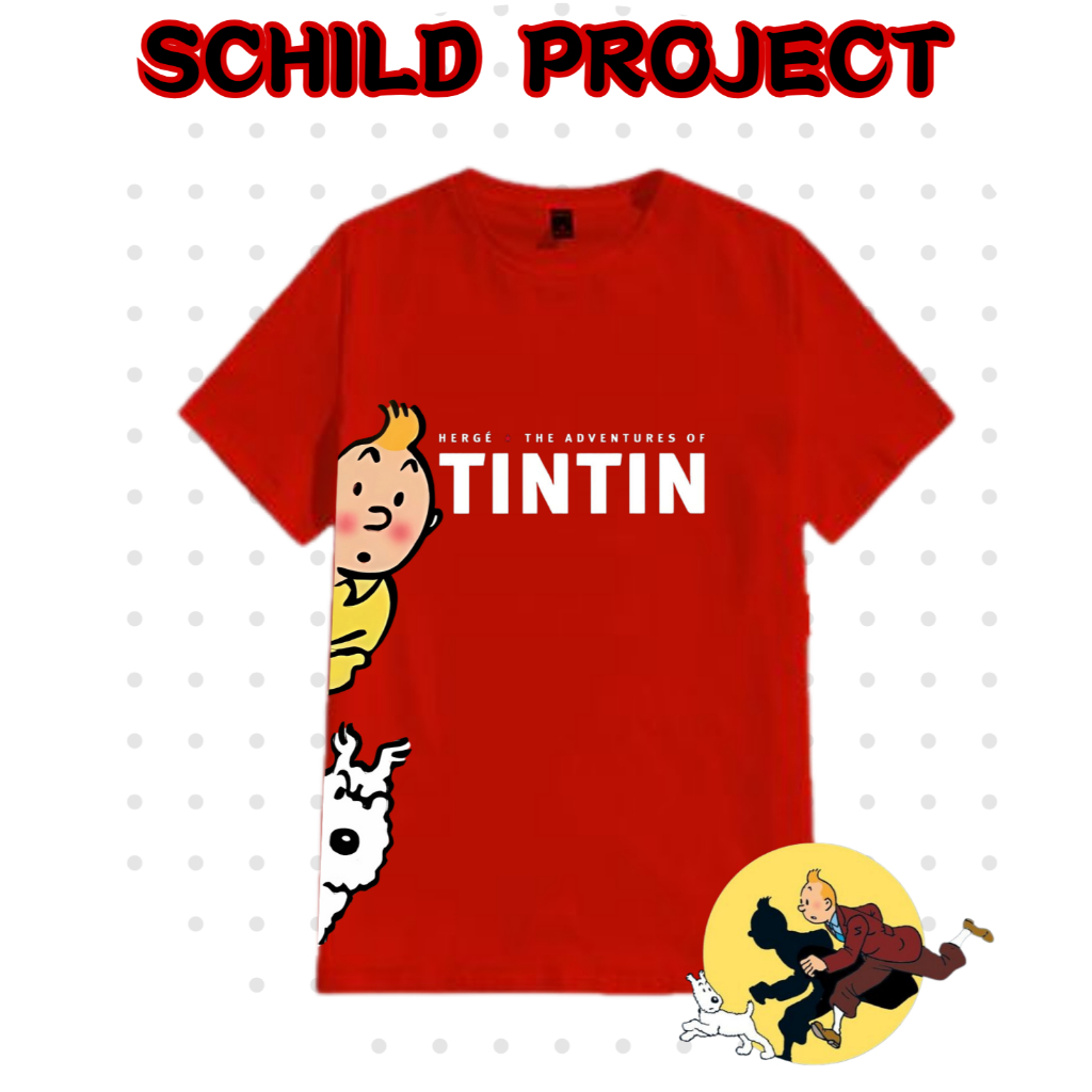 BAJU KAOS ANAK TINTIN TSHIRT UNISEX || BAJU KAOS || KAOS || KAOS DISTRO