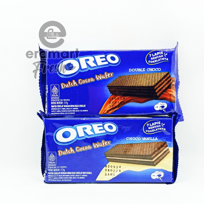 

OREO WAFER DOUBLE CHOCO & CHOCO VANILA 140 GR