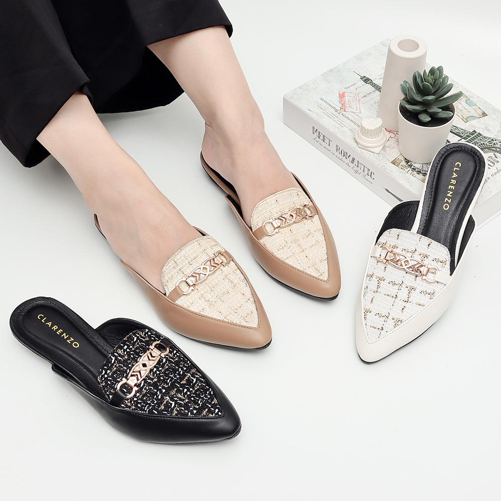 Clarenzo Sepatu Wanita - Sandal Mules wanita Maudy AR01 - Clarenzo