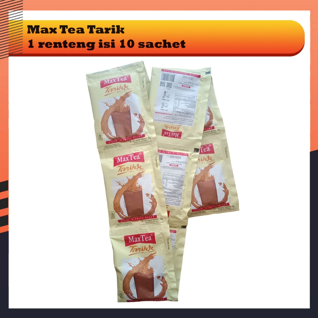 

Max Tea Teh Tarik 1 Renteng Isi 10 Sachet @25g