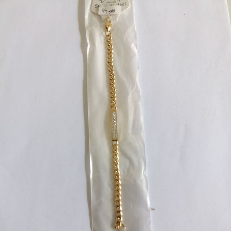 gelang titanium balok berlian