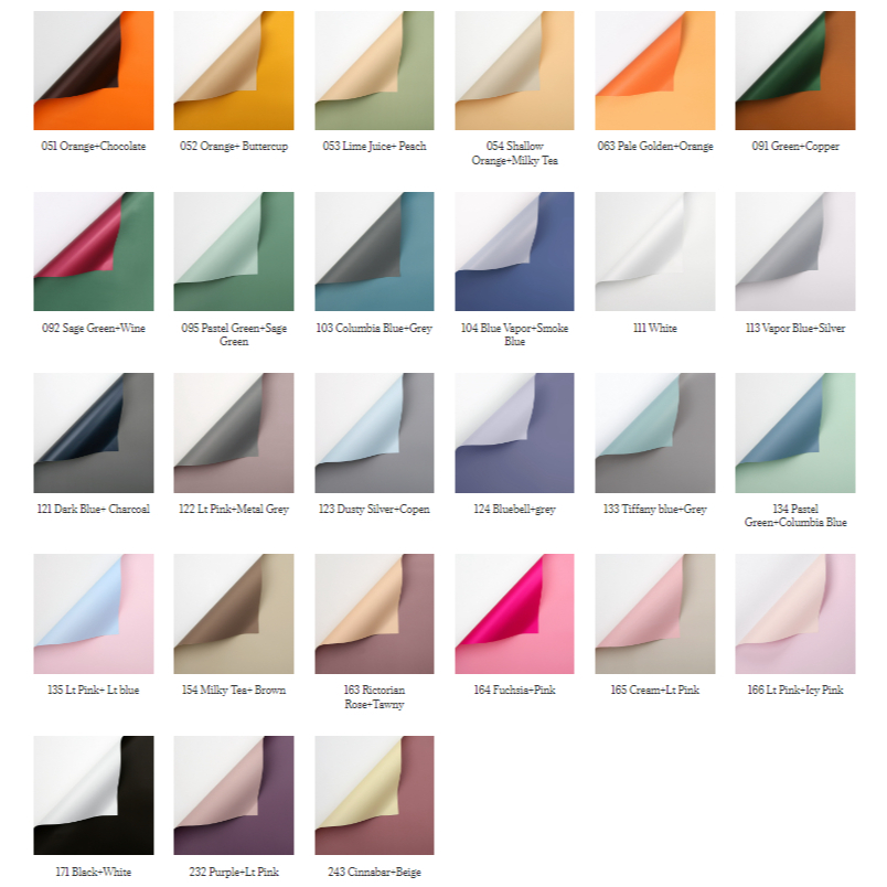 

DUA WARNA BICOLOR DOFF || KERTAS BUKET CELLOPHANE BICOLOR DOFF FLOWER WRAPPING KERTAS BUKET MURAH