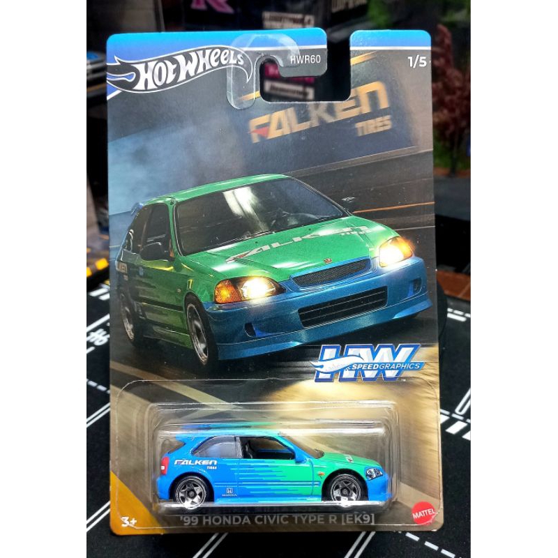 Hot wheels Reguler Civic EK9 Falken