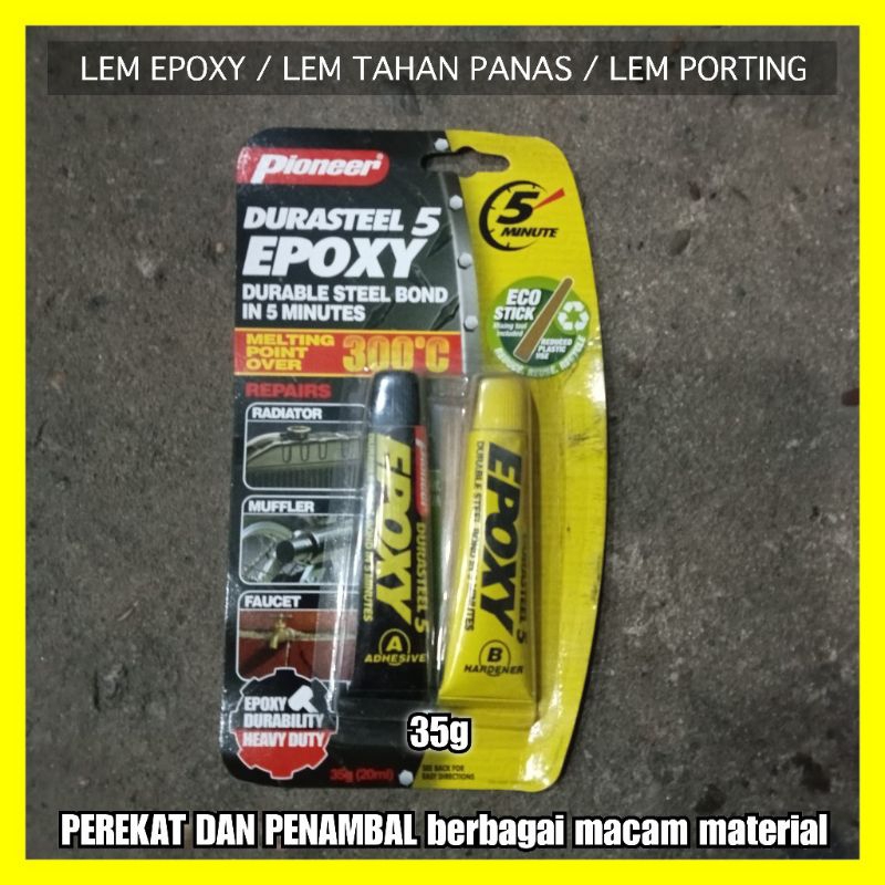 Lem Besi Tahan Panas 300cc Epoxy PIONEER Durastel 5 Menit Mesin Rediator Kran Patah Tanki Mobil Moto