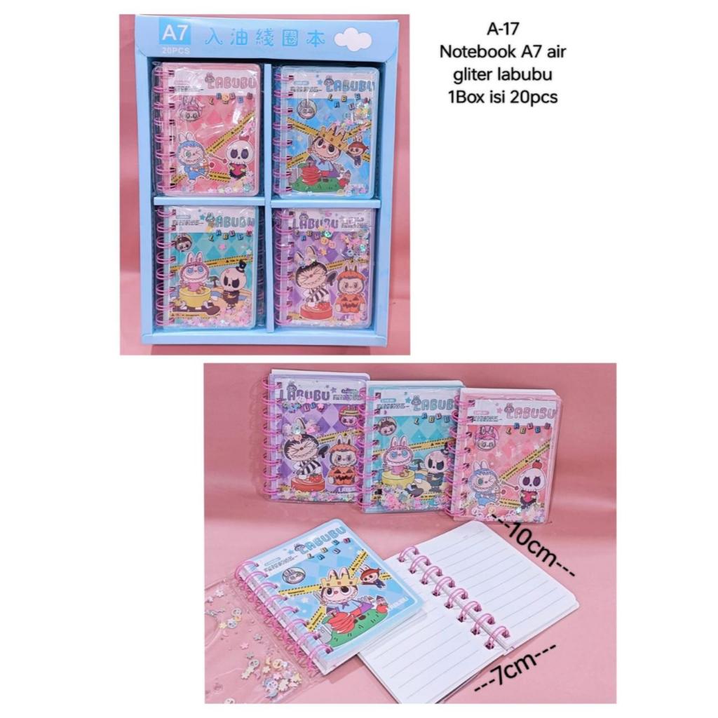 

GEMILANGWALLPAPER - NOTEBOOK BINDER A7 AIR GLITTER LABUBU | POCKET MEMO | MINI BINDER LABUBU | RABUBU | LABUBU | BUKU AIR | MINI NOTES | BUKU A7