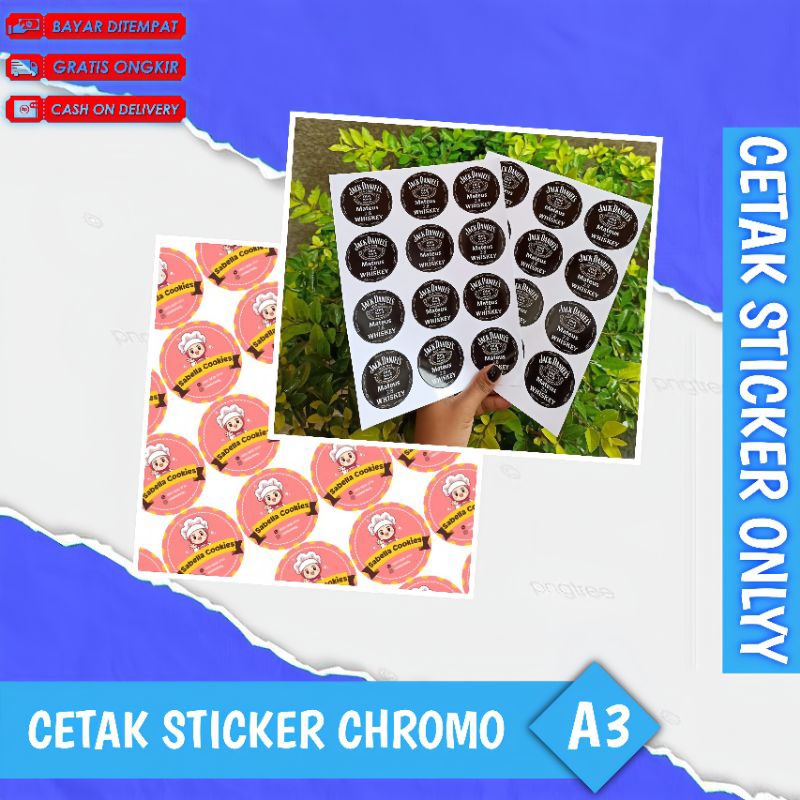 

Sticker chromo | Cetak stiker kromo A3 | Cetak stiker label kemasan | Cetak Sticker costume | Cetak label kemasan | Sticker cromo A3