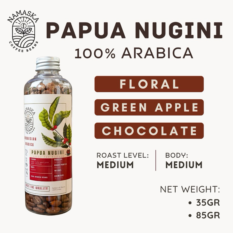 

Namaska Coffee Beans - Biji Kopi Arabika Papua Nugini - Travel Sized - Single Origin