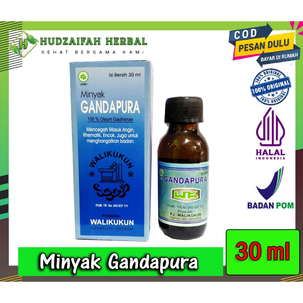 Minyak Gandapura Walikukun Original 30 Ml | Minyak Gandapura Herbal Walikukun | Minyak Gandapura Wal