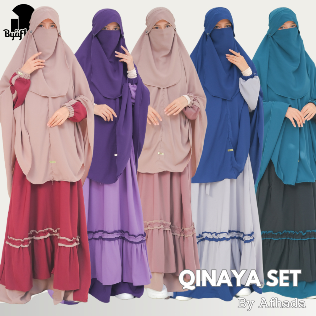 Byafhada Gamis Cadar Qinaya Terbaru Baju & hijab Syari Free Niqab