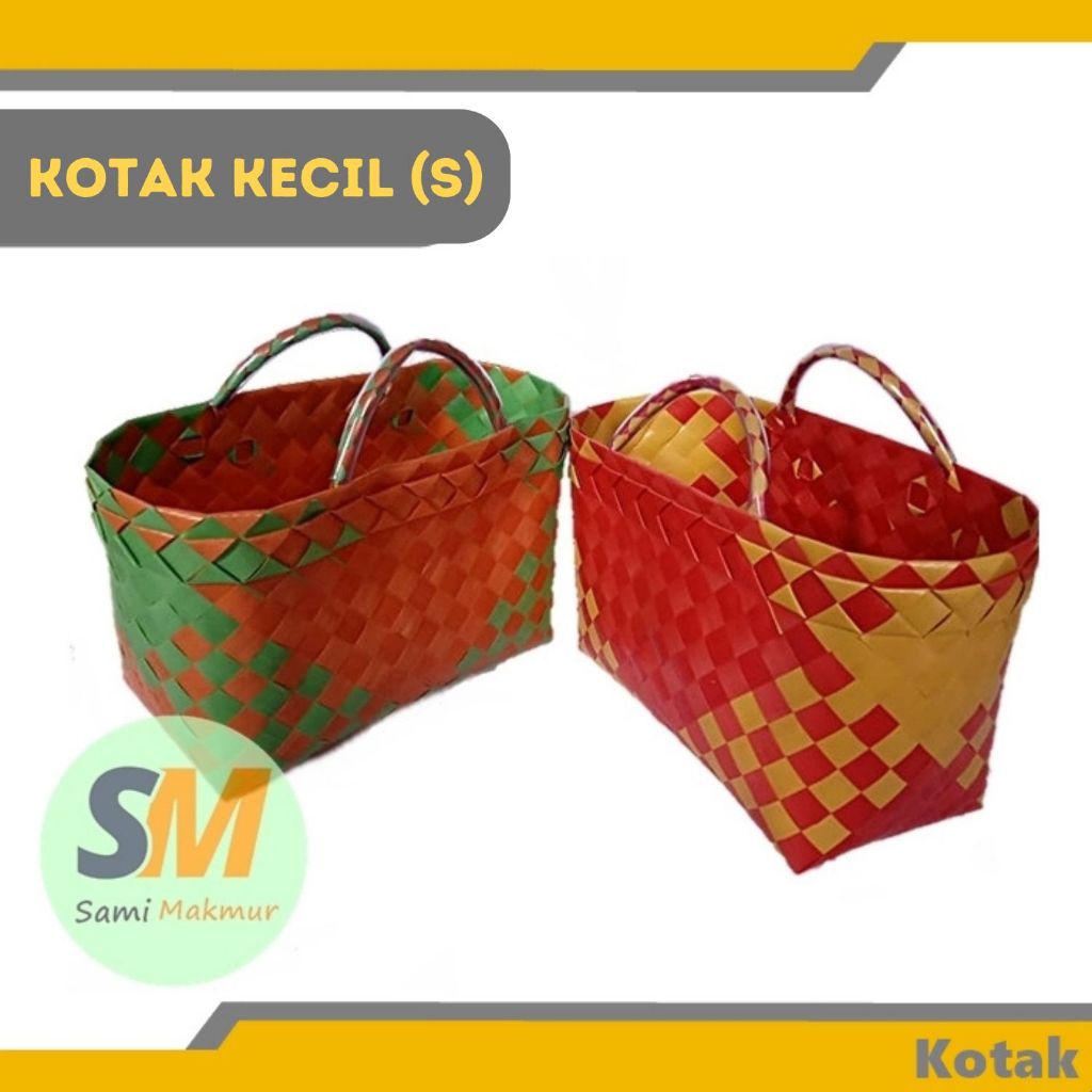 KOTAK KECIL - Tas Souvenir Hampers Anyaman Plastik Murah Untuk Bingkisan Makanan Hajatan