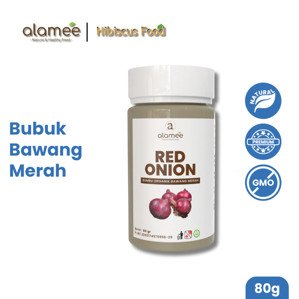 

ALAMEE Bawang Merah Bubuk Red Onion Powder Bumbu Dapur Organik Masak Tanpa Campuran 80g fresh and natural